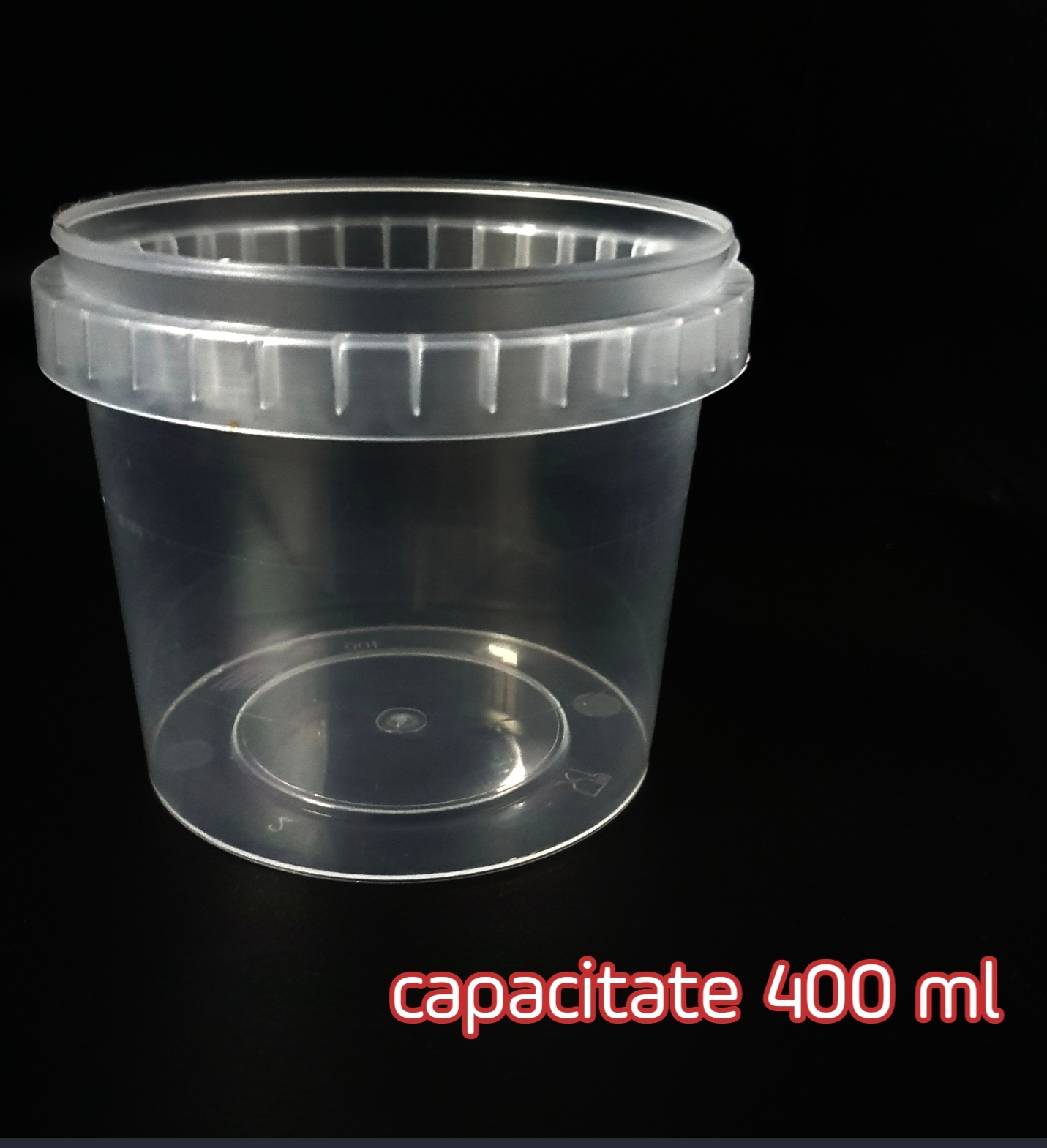 RECIPIENT PLASTIC 400ML - 400 ml TRANSPARENT