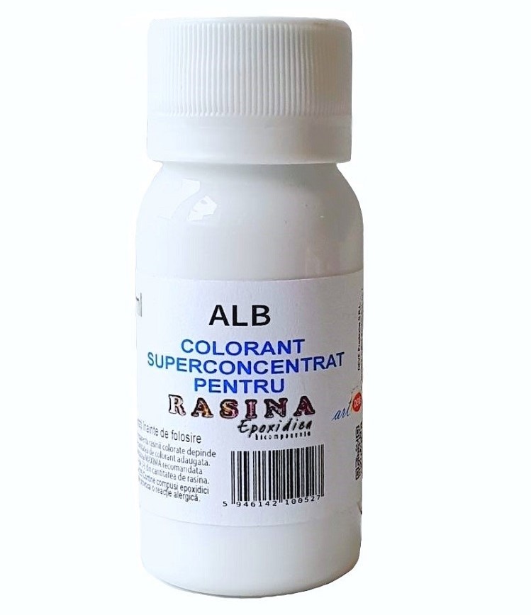 COLORANT SUPERCONCENTRAT PENTRU RASINA EPOXIDICA - Alb 50ml