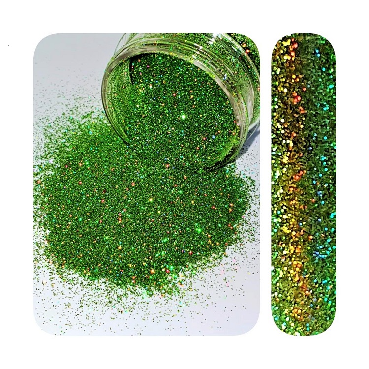 GLITTER HOLOGRAPHIC LIME GREEN - LIME GREEN 50 GR